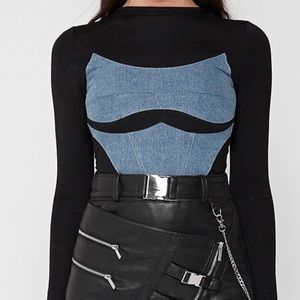 Long sleeve bodysuit.